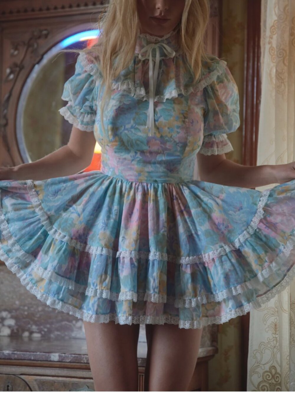 NEW Selkie Valley Of The Dolls Alice Mini Dress Medium - Picture 2 of 8